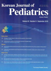 Korean Journal of Pediatrics VOL. 62 NO. 9
