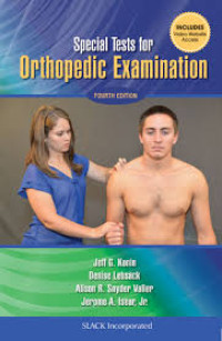 Special tests for orthopedic examination 4th edition