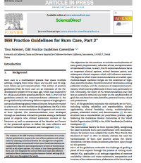 ISBI Practice Guidelines for Burn Care, Part 2
